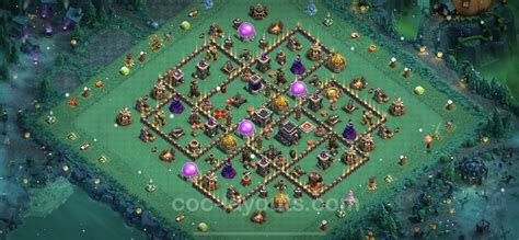 Base TH9 with Link, Anti Everything Max Levels - Town Hall Level 9 Base ...