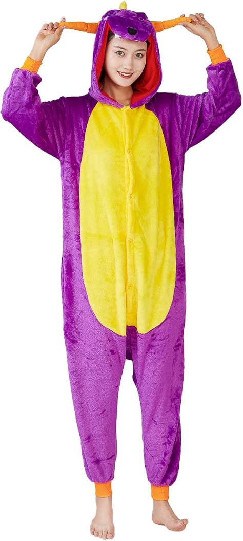 Buy Unisex Adult Onesie Animal Pajamas One-Piece Cosplay Costume Women ...