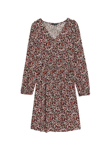 Buy Printed V-Neck Mini Tiered Dress at Marks & Spencer