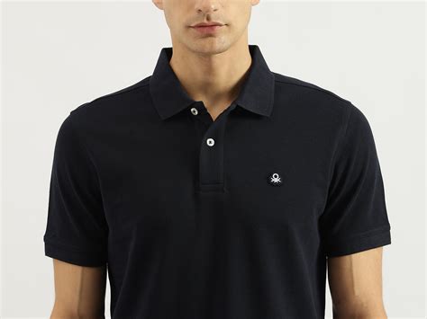 Relaxed Fit Polo Neck Solid T-Shirt – United Colors of Benetton Store