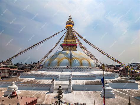 Premium Photo | A view of the boudhanath stupa in kathmandu, nepal
