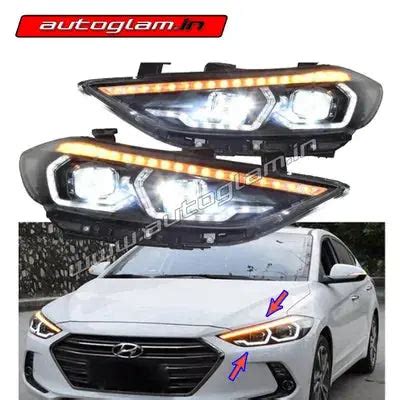 Hyundai Elantra 2017-19 Aftermarket Projector Headlights | Autoglam ...