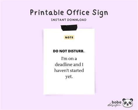 Printable Funny Do Not Disturb Signs For Office - Printable Calendars ...