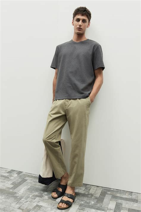 Regular Fit Waffled T-shirt - Dark grey - Men | H&M IN