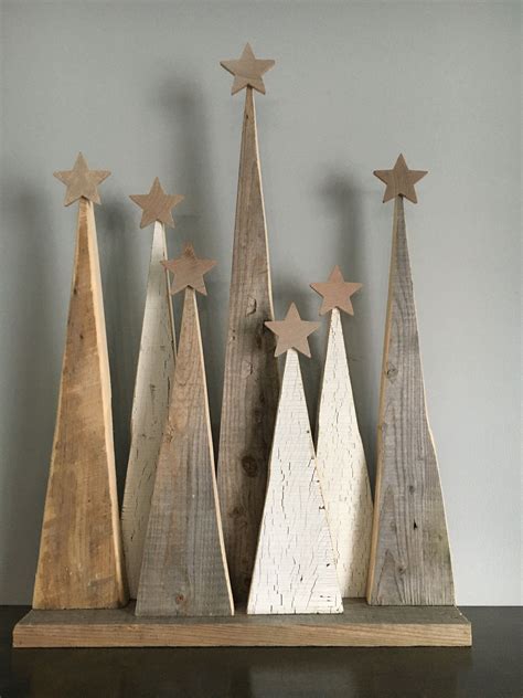 Barnwood trees | Wood christmas decorations, Christmas decor diy ...