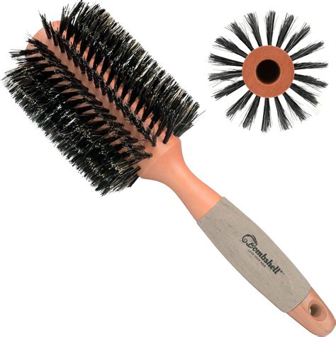 Bombshell Birch Wood Round Brush — Sustainable Boar Bristle Round Brush ...
