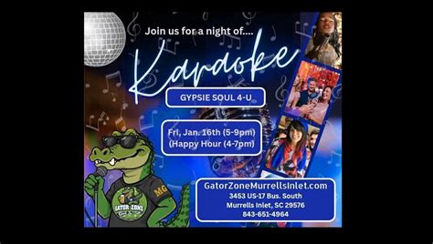 Gator Zone 5-9 w/Gypsie Soul January! 2 Fridays!, Gator Zone Sports Bar ...