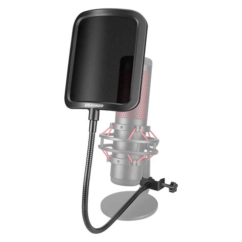 Aokeo Metal Pop Filter, 2022 New Metal Mesh Layer Microphone Windscreen ...