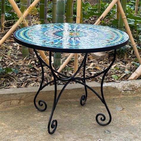 Mosaic Outdoor Ceramic Table for Patio,indoor Mosaic Table,customizable ...