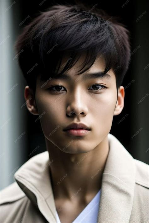 Premium AI Image | Young Asian Male Model's CloseUp Portrait in High ...