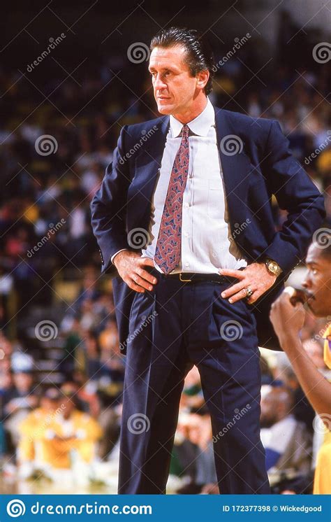Photo about Los Angeles Lakers head coach Pat Riley. Image taken from ...