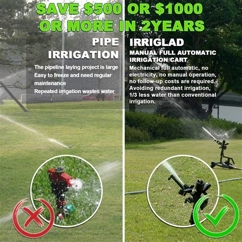 Buy IRRIGLAD Mechanical Fully Automatic Garden Hose Reel Cart, Water ...