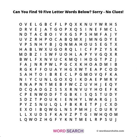 Difficult Word Search Without Clues 25
