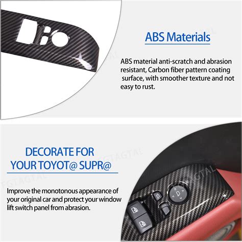 Buy Fit for Toyota Supra GR A90 A91 MK5 2019-2022 ABS Window Lift ...