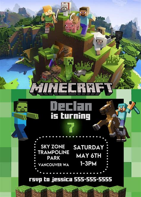 Kids Birthday Invite, Boys Invitation, Girls Invitation, Editable ...