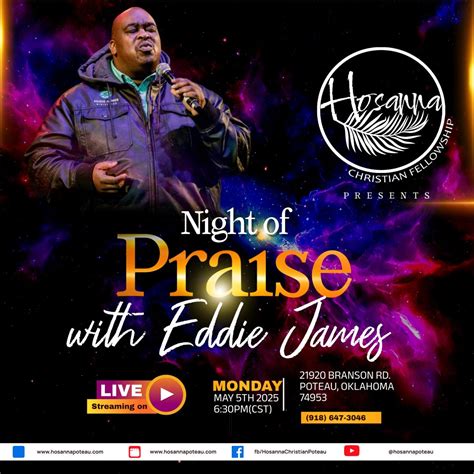 Night of Praise with Eddie James, 21920 Branson Rd, Poteau, OK, United ...