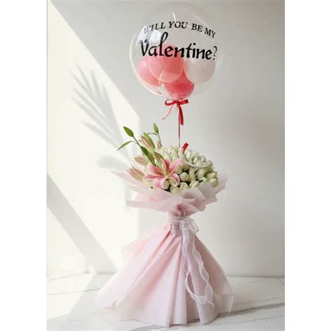 Pink Lilies Bouquet with White Roses – atfleurs