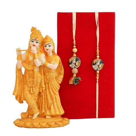 Buy TIED RIBBONS Radha Krishna Statue Resin God Hindu Idol Indian ...