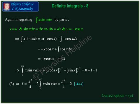 Definite Integrals 8/ Integration by Parts | PPTX