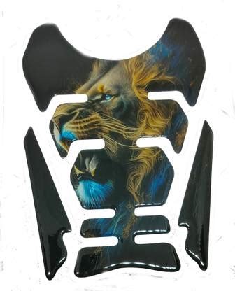Golden Lion Motorcycle Universal Tank Pad Sticker for All Bikes Lion ...