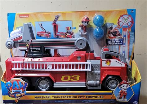 PAW Patrol Movie Marshall's Transforming City Fire Truck with Extending ...