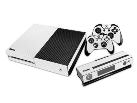 Elton White Carbon Fiber Theme Skin Sticker Cover for Xbox One Console ...