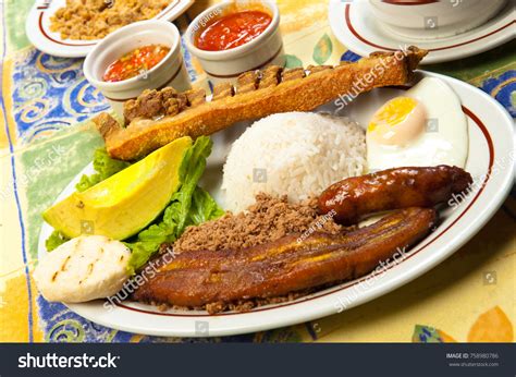 Bandeja Paisa Traditional Colombian Food Stock Photo 758980786 ...