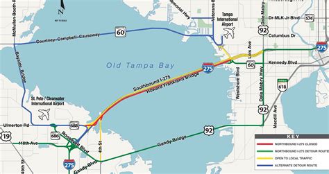 Northbound I-275 Travel Lanes on the Howard Frankland Bridge Closing ...