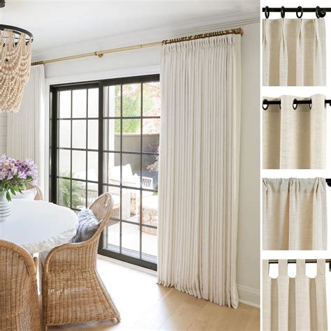 AmazonSmile: TWOPAGES Liz Linen Curtain Linen Drapery Panel for Living ...