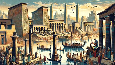 Ancient Egyptian Cities Paintings
