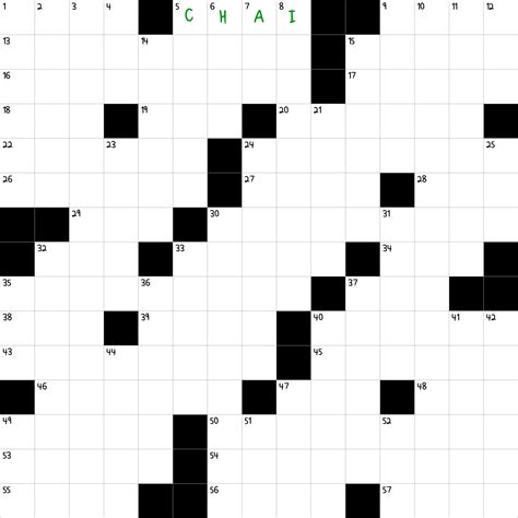 Spot Of Tea Nyt Crossword - Free Printable Crosswords