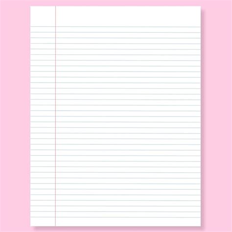 FREE College Ruled Notebook Paper PDF
