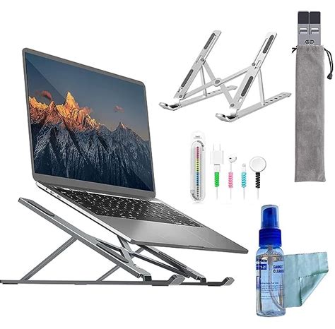 NOVICORE Premium Metal Laptop Stand - Foldable, Height Adjustable ...