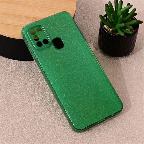 Maska(futrola) Sparkle Dust za Samsung A217F Galaxy A21s zelena - Mob-Shop