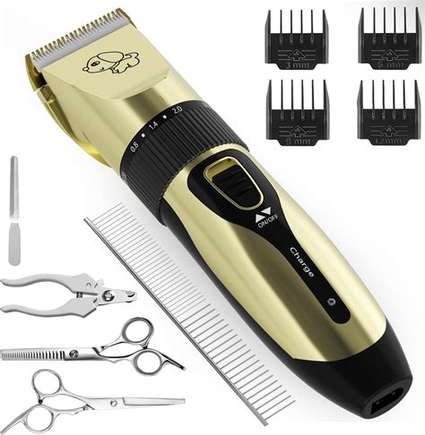 VEKEN Dog Clippers Grooming Kit - Pet Shaver with Low Noise, Cordless ...