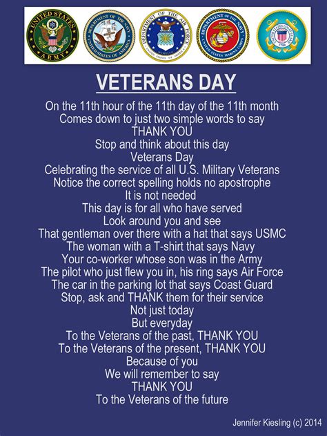 Remember Veterans Day Poems