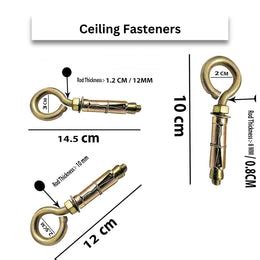 Buy Ultra-Strong 12mm Ceiling Fasteners for Secure Swing, Fan & Heavy ...
