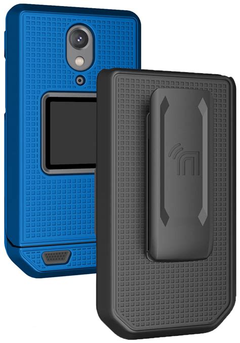 Nakedcellphone Combo for CAT S22 Flip Phone Case with Belt Clip - Blue ...