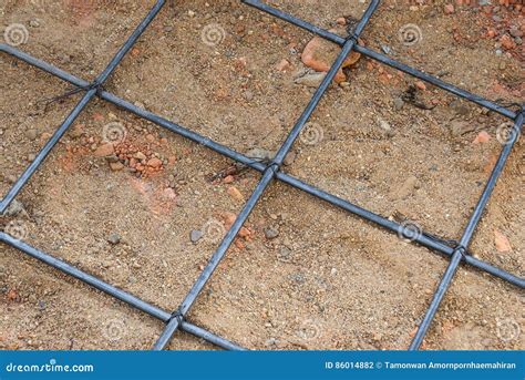 Steel Wire Mesh for Concrete Floor in Construction Site Stock Photo ...