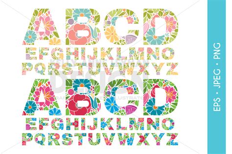 Floral Alphabet Font
