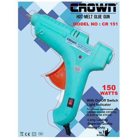 Crown Brand - Professional Hot Melt Glue Gun - 150 Watt - Triple Power ...