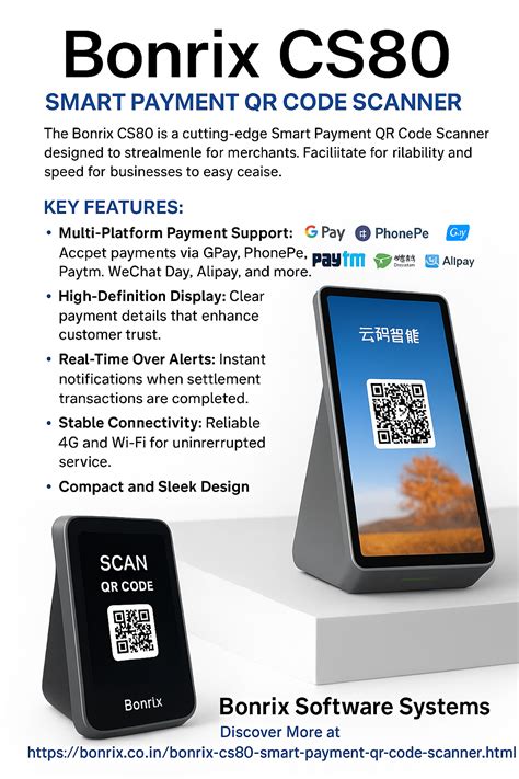 Bonrix CS80 – 10 inch Smart Payment QR Code Scanner