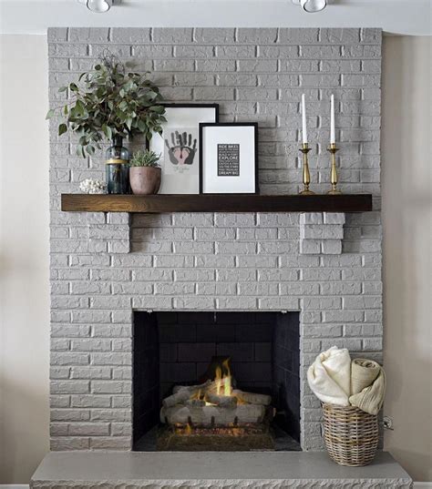 Red Brick Fireplace Painted White at Cathy Ellen blog