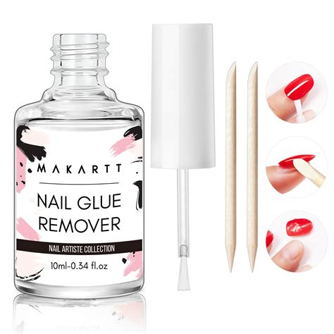 Amazon.com: Makartt Nail Glue Remover for Press on Nails: 10ML Glue Off ...
