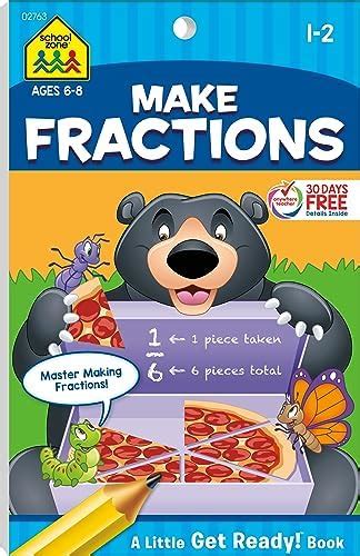 Buy School Zone Make Fractions Workbook: 48 Pages, 1st Grade, 2nd Grade ...