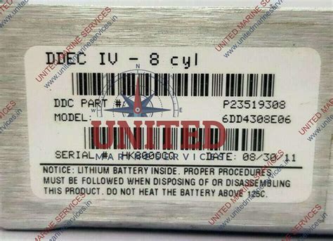 DETROIT DIESEL 6DD4308E02 DDEC IV-8CYL R23519308 DDR-D | United Marine ...