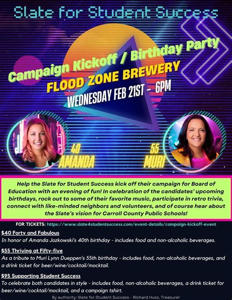 Campaign Kickoff & Birthdays Party, Flood Zone Marketplace & Brewery ...