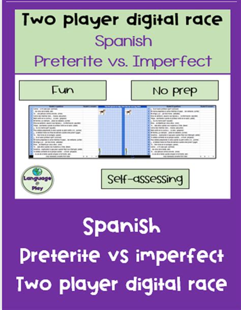 Spanish Preterite vs Imperfect 2 Player Digital Race Game on Google Sheets