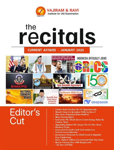 Vajiram and Ravi the Recitals Monthly Current Affairs January 2025 ...