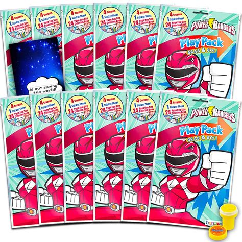 Buy Power Rangers Party Favors Pack ~ Bundle Includes 12 Power Rangers ...